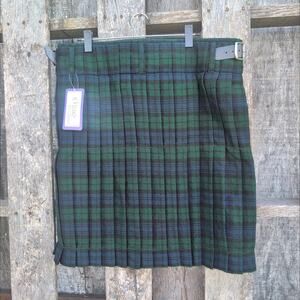 The Scotland Kilt Company NWT Green Blue Tartan Kilt Men's Size 40